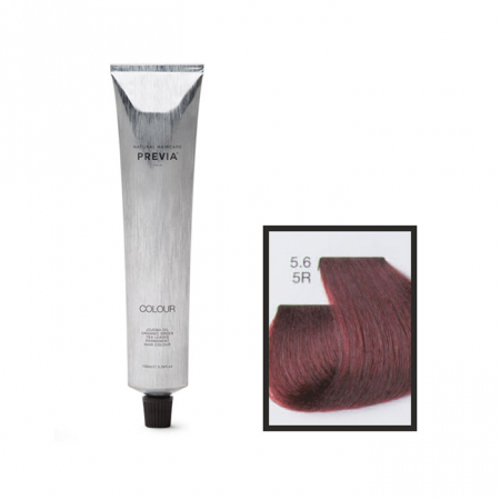 Vopsea de păr Previa Vibrant Shiny Colour - Vopsea permanenta Previa Vibrant Shiny Colour 5.6 5R Light Red Brown 100 ml