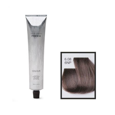 Vopsea de păr Previa Vibrant Shiny Colour - Vopsea permanenta Previa Vibrant Shiny Colour 6.08 6NP Dark Natural Blonde Pearl 100 ml