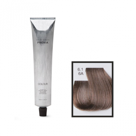 Vopsea de păr Previa Vibrant Shiny Colour - Vopsea permanenta Previa Vibrant Shiny Colour 6.1 6A Dark Ash Blonde 100 ml