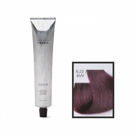 Vopsea de păr Previa Vibrant Shiny Colour - Vopsea permanenta Previa Vibrant Shiny Colour 6.22 6VV Dark Intense Violet Blonde 100 ml