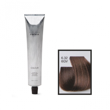 Vopsea de păr Previa Vibrant Shiny Colour - Vopsea permanenta Previa Vibrant Shiny Colour 6.32 6GV Dark Golden Violet Blonde 100 ml