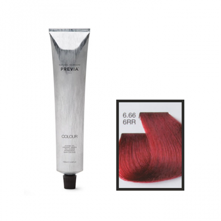 Vopsea de păr Previa Vibrant Shiny Colour - Vopsea permanenta Previa Vibrant Shiny Colour 6.66 6RR Dark Intense Red Blonde 100 ml