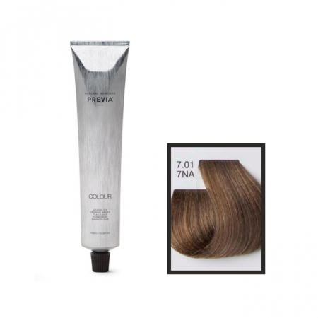 Vopsea de păr Previa Vibrant Shiny Colour - Vopsea permanenta Previa Vibrant Shiny Colour 7.01 7NA Medium Natural Ash Blonde 100 ml