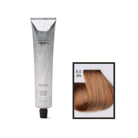Vopsea de păr Previa Vibrant Shiny Colour - Vopsea permanenta Previa Vibrant Shiny Colour 8.0 8N Light Blonde 100 ml