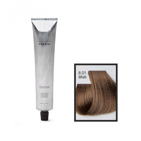 Vopsea de păr Previa Vibrant Shiny Colour - Vopsea permanenta Previa Vibrant Shiny Colour 8.01 8NA Light Natural Ash Blonde 100 ml