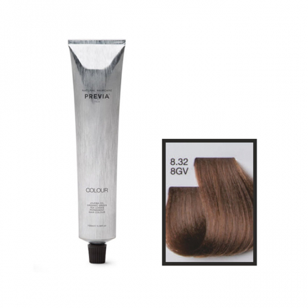 Vopsea de păr Previa Vibrant Shiny Colour - Vopsea permanenta Previa Vibrant Shiny Colour 8.32 8GV Ligth Golden Violet Blonde 100 ml
