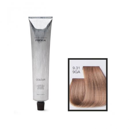 PĂR - Vopsea permanenta Previa Vibrant Shiny Colour 9.31 9GA Light Golden Ash Blonde 100 ml