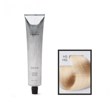 Vopsea de păr Previa Vibrant Shiny Colour - Vopsea permanenta Previa Vibrant Shiny Colour H3 HG Golden High Lift 100 ml