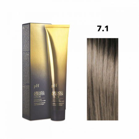 PĂR - Vopsea pH Laboratories Argan & Keratin Ash Blonde 7.1  100 ml