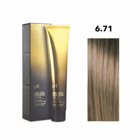 PĂR - Vopsea pH Laboratories Argan & Keratin Cold Beige Dark Blonde 6.71  100 ml