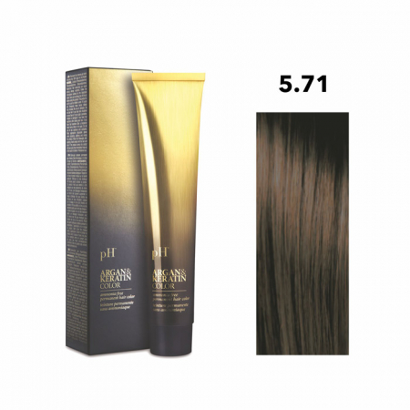PĂR - Vopsea pH Laboratories Argan & Keratin Cold Beige Light Chestnut 5.71  100 ml