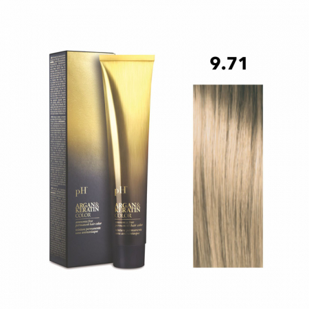 PĂR - Vopsea pH Laboratories Argan & Keratin Cold Beige Very Light Blonde 9.71  100 ml