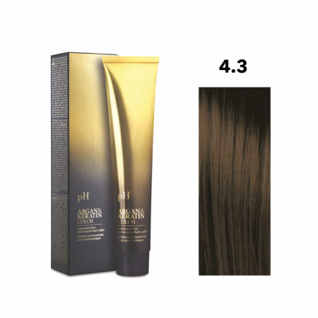 Vopsea de păr pH Laboratories - Vopsea pH Laboratories Argan & Keratin Golden Chestnut 4.3  100 ml
