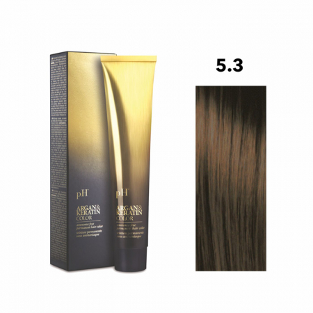 Vopsea de păr pH Laboratories - Vopsea pH Laboratories Argan & Keratin Golden Light Chestnut 5.3  100 ml