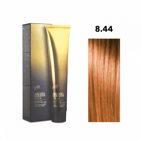 PĂR - Vopsea pH Laboratories Argan & Keratin Intense Copper Light Blonde 8.44  100 ml