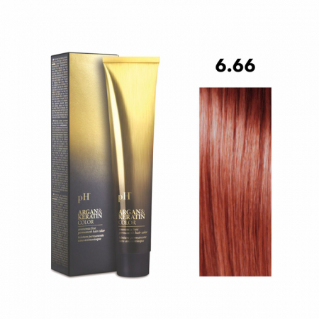PĂR - Vopsea pH Laboratories Argan & Keratin Intense Red Dark Blonde 6.66  100 ml