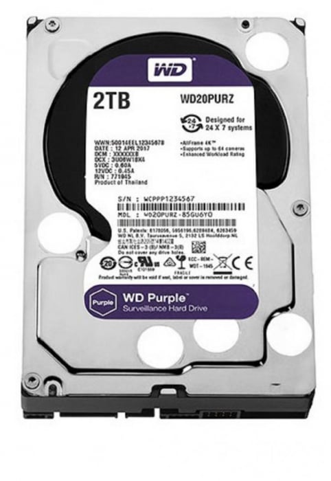 HDD WD Purple, 2TB, 5400RPM, SATA III WD20PURZ [1]