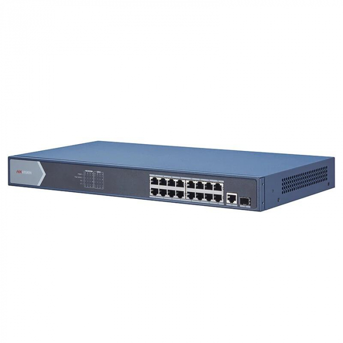 Switch 16 porturi POE Gigabit Hikvision DS-3E0518P-E; L2, UNMANAGED [1]