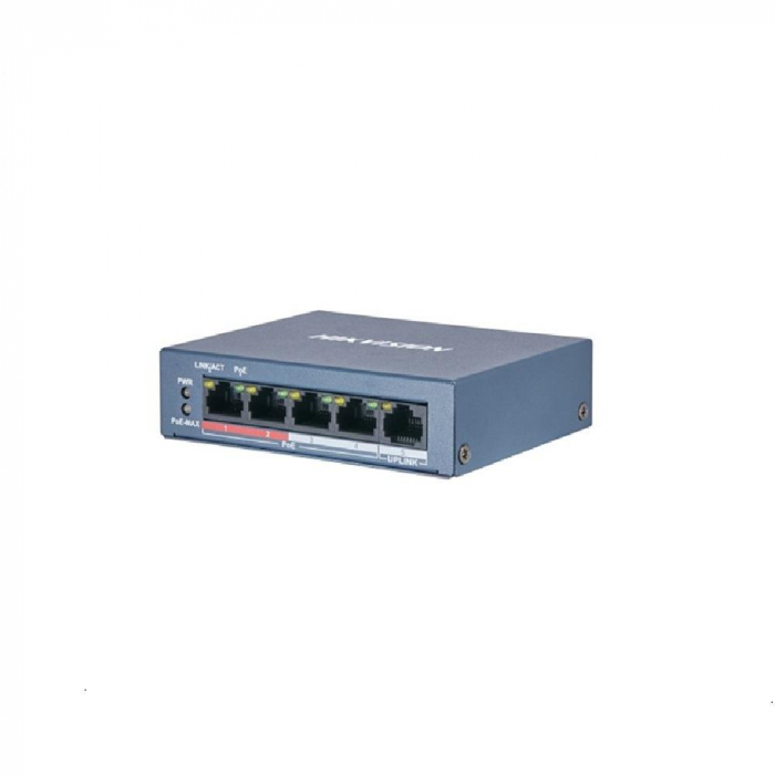 Switch Hikvision DS-3E0105P-E/M(B), 4-port, PoE [1]