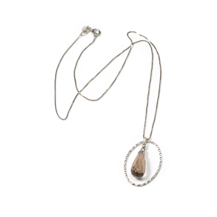 Lant din Argint cu Pandantiv din Cuart Fumuriu [1]