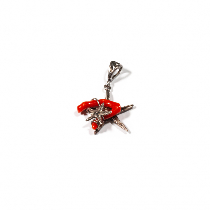 Pandantiv Stea de Mare Coral Argint – Sheba [1]