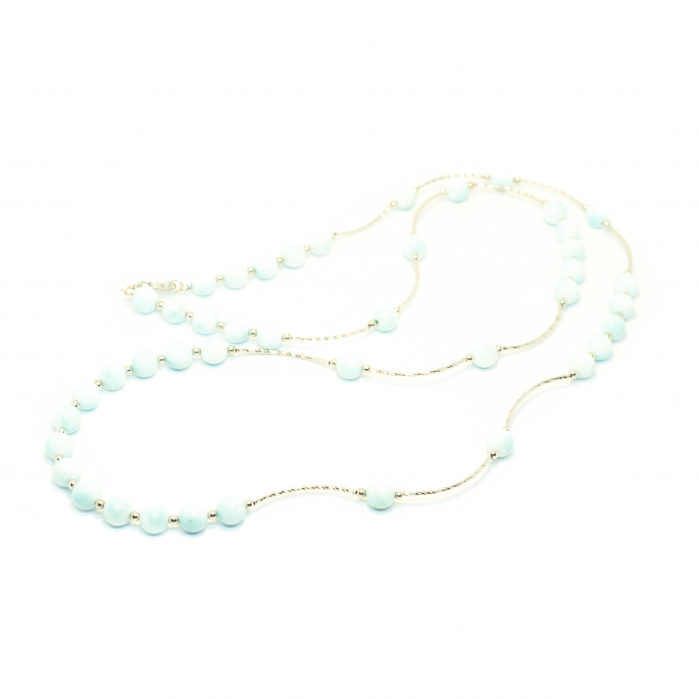 Colier din Larimar cu Baghete din Argint [2]