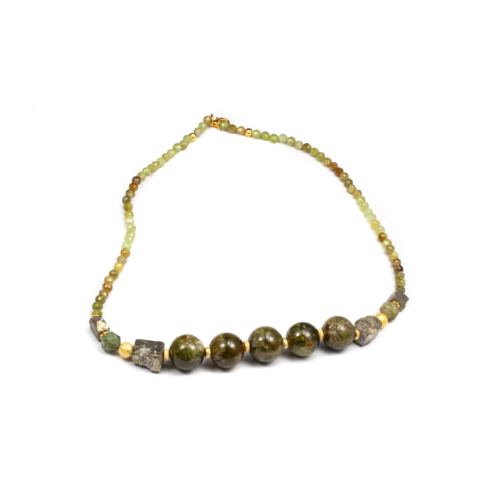 Colier Creatie din Pirita si Granat cu Argint   [1]