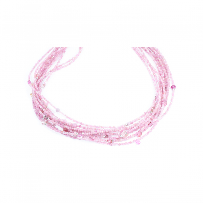 Colier "Rose a la Folie" din Turmalina Roz cu Argint [2]