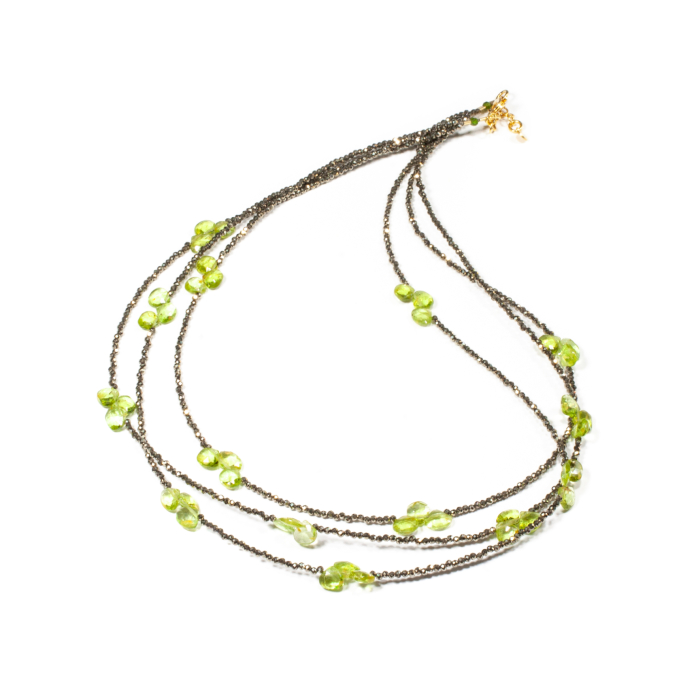 Colier din Pirita si Peridot cu Argint [2]
