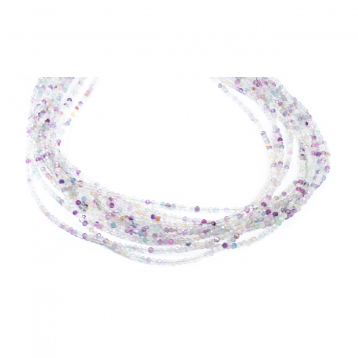 "Frosted Lavender Fields"  Necklace in Fluorine with Silver [2]