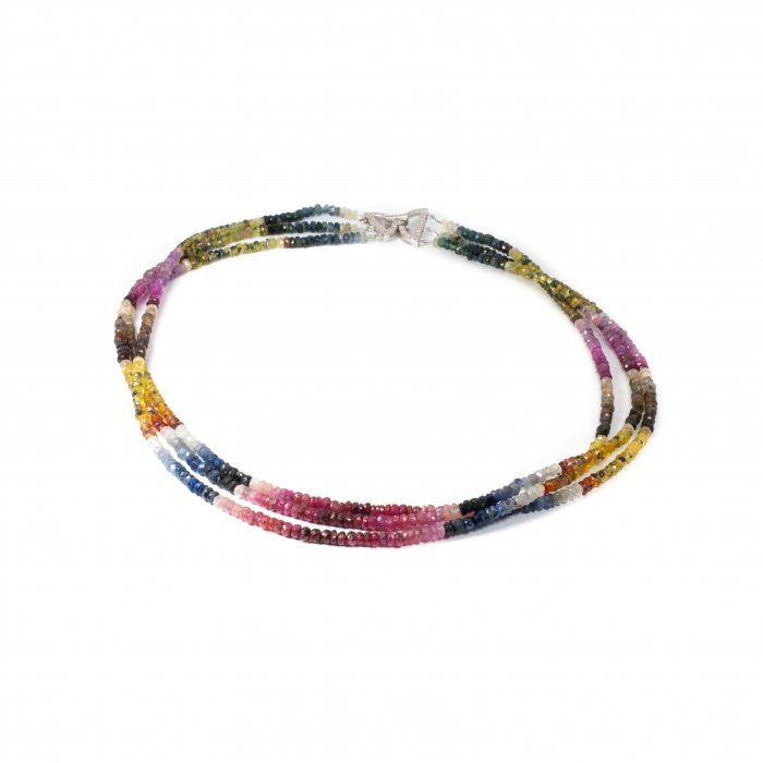 "Tapestry of Colored Stars" Necklace with Sapphire [1]