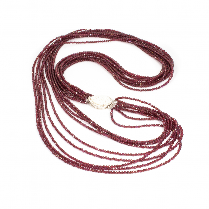 Colier " Mirage Bordeaux" din Granat cu Argint [3]