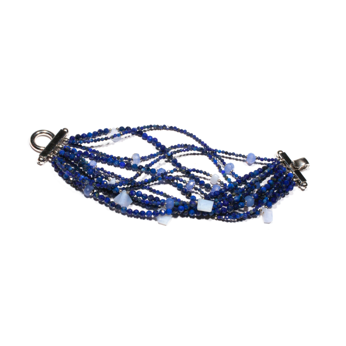 Bratara din Lapis Lazuli si Agat Dantela cu Argint [2]
