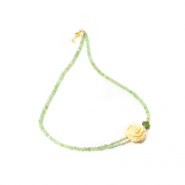 Colier din Peridot si Sidef cu Argint [4]