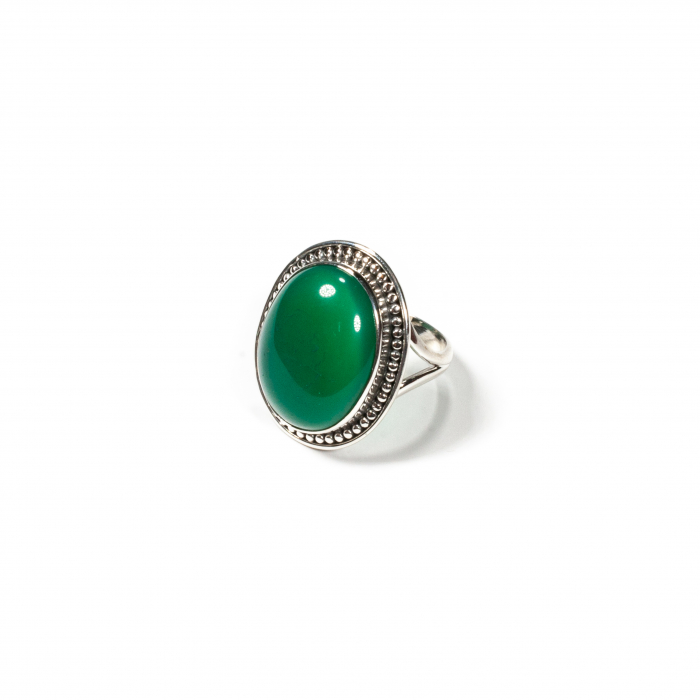 Inel din Argint cu Agat Verde [1]
