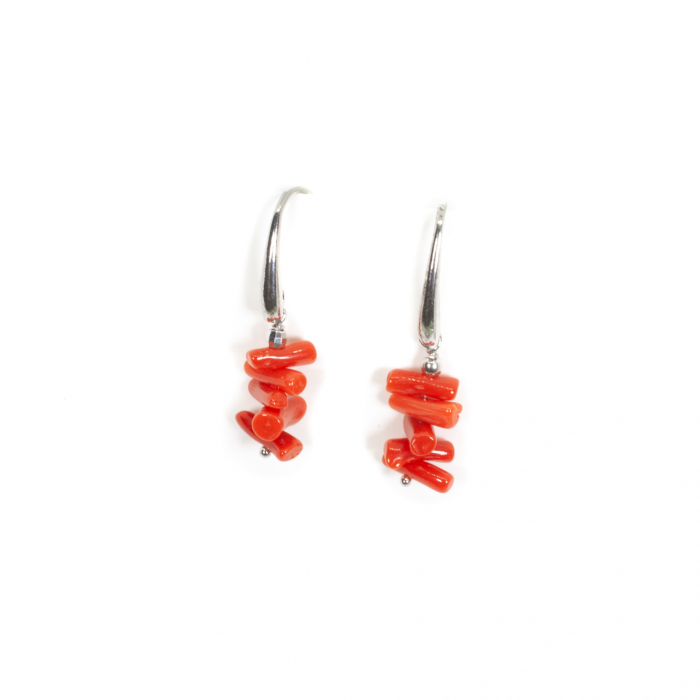 Cercei Argint cu Coral – Sheba [1]