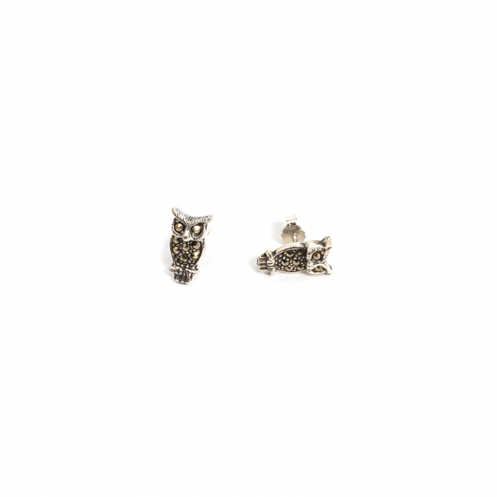 Cercei Bufnite din Argint cu Marcasite [1]