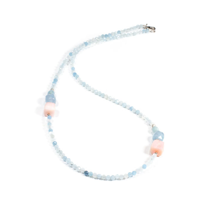Colier din Acvamarin si Opal cu Argint [2]