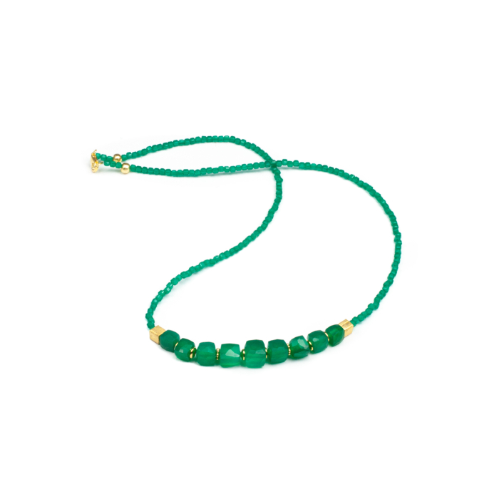 Colier Creatie din Agat Verde cu Argint  [1]