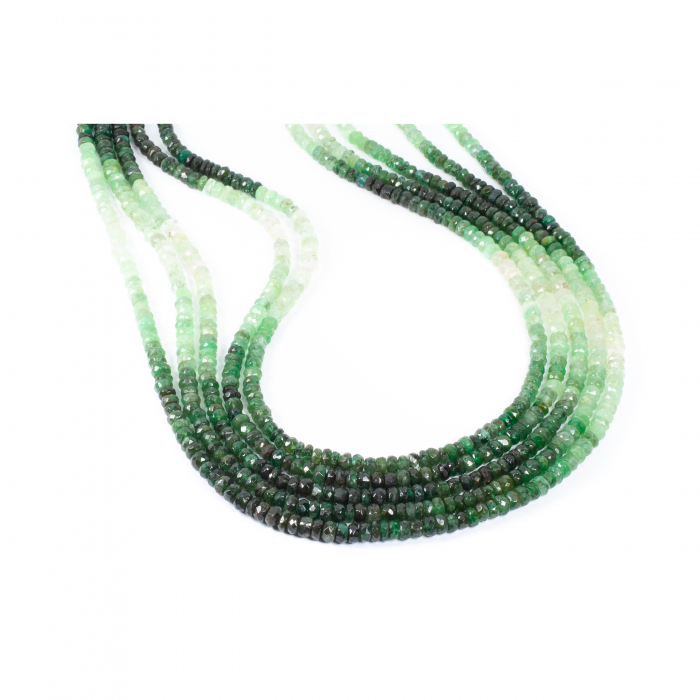 "Crown of Emerald Streams" Necklace from Emerald Root with Silver [2]