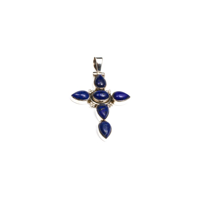 Pandantiv Cruce din Argint cu Lapis Lazuli [1]