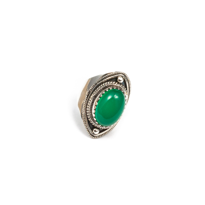 Inel din Argint cu Agat Verde [1]
