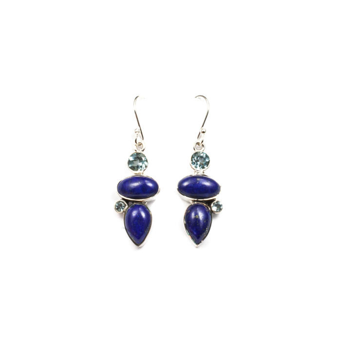 Cercei din Argint cu Topaz si Lapis Lazuli [1]