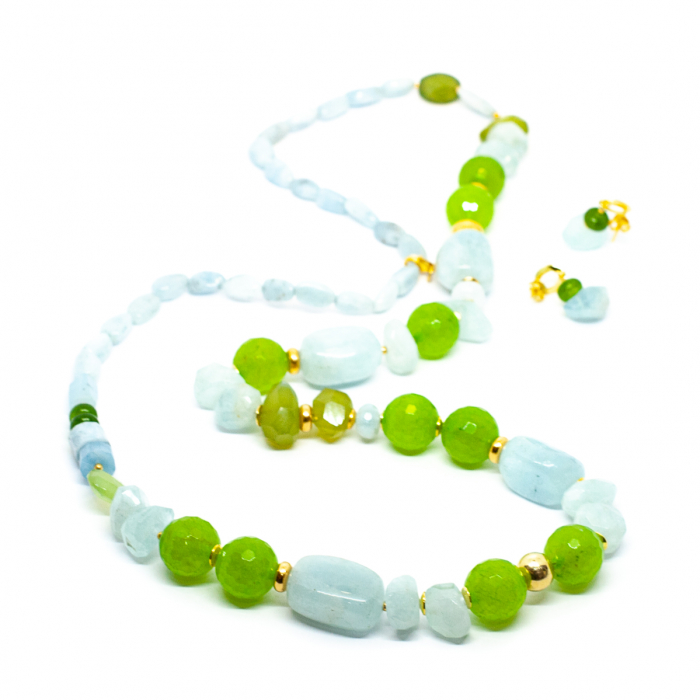 The "Nymph's Verdant Veil" made from Chrysoprase and Aquamarine [2]
