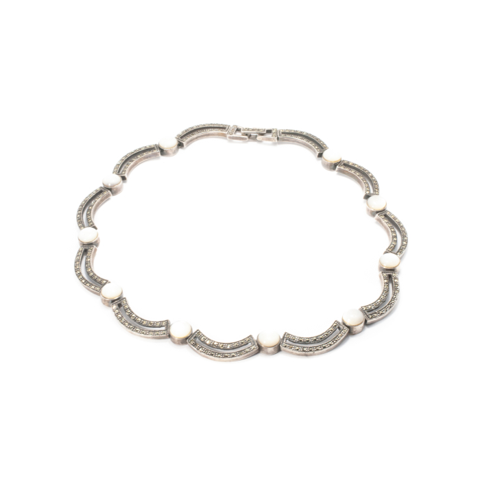 Colier din Argint cu Marcasite si Sidef [2]