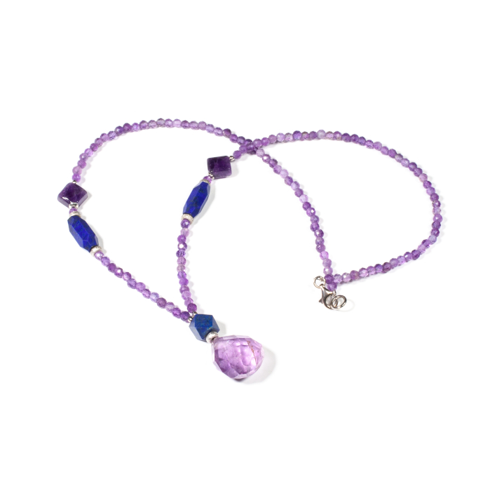 Colier din Ametist si Lapis Lazuli cu Argint  [2]