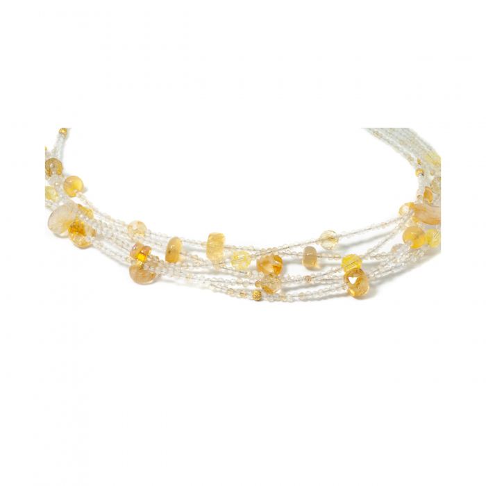 "Golden Opal Radiance" Necklace, a stunning fusion of Citrine and Opal [2]