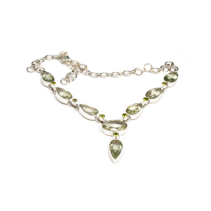 Colier din Argint cu Ametist Verde si Peridot [1]
