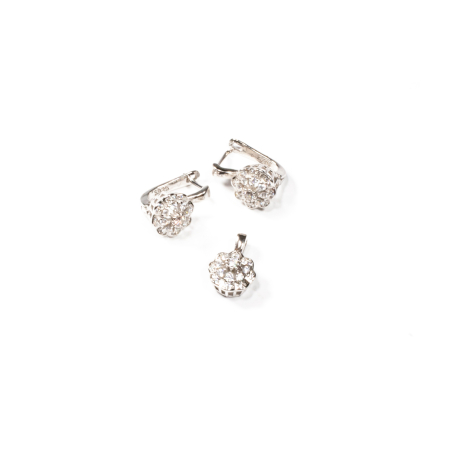 Spring 2026 - Set Cercei si Pandantiv din Argint cu Zirconiu