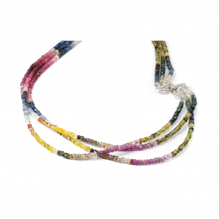 "Tapestry of Colored Stars" Necklace with Sapphire [1]